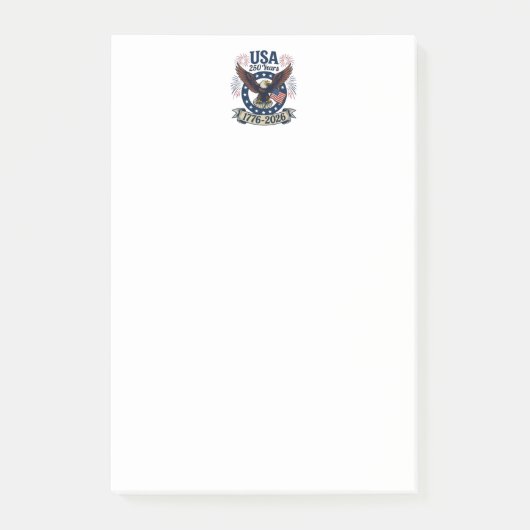 Patriottische Amerikaanse Adelaar 250 Jaar 1776-20 Post-it® Notes (Voorkant)