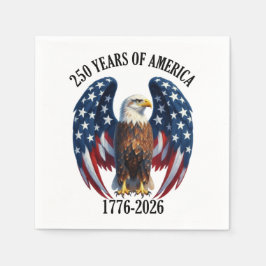 Patriottische Amerikaanse Adelaar 250 Jaar 1776-20 Servet