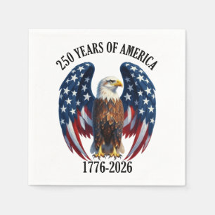 Patriottische Amerikaanse Adelaar 250 Jaar 1776-20 Servet