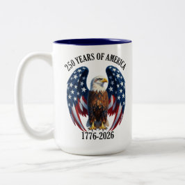 Patriottische Amerikaanse Adelaar 250 Jaar 1776-20 Tweekleurige Koffiemok