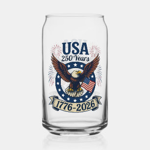 Patriottische Amerikaanse Adelaar 250 Jaar Blikvorm Glas