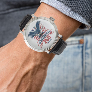 Patriottische Amerikaanse Adelaar 250ste verjaarda Horloge