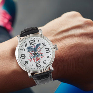 Patriottische Amerikaanse Adelaar 250ste verjaarda Horloge
