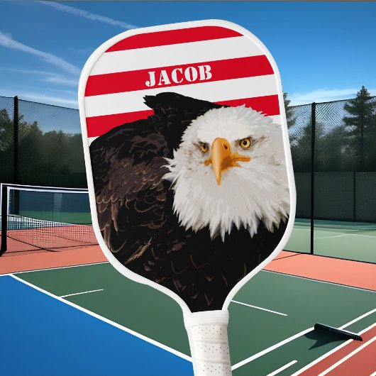 Patriottische Amerikaanse Adelaar Bold Red USA Vla Pickleball Paddle