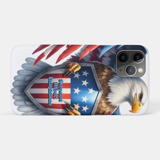 Patriottische Amerikaanse Adelaar Case-Mate iPhone Case (Achterkant (horizontaal))