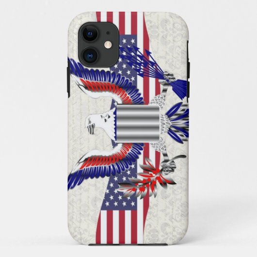 Patriottische Amerikaanse adelaar Case-Mate iPhone Case (Achterkant)