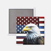 Patriottische Amerikaanse adelaar en Amerikaanse v Magneet (Voorkant / Achterkant)