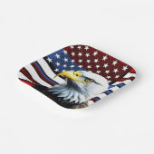 Patriottische Amerikaanse adelaar en Amerikaanse v Papieren Bordje (Gebogen)