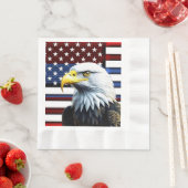 Patriottische Amerikaanse adelaar en Amerikaanse v Servet (Insitu)