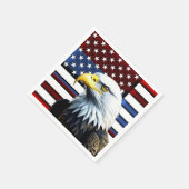 Patriottische Amerikaanse adelaar en Amerikaanse v Servet (Hoek)