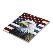 Patriottische Amerikaanse adelaar en Amerikaanse v Tegeltje (Zijkant)