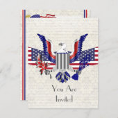 Patriottische Amerikaanse adelaar en vlag 2 Kaart (Voorkant / Achterkant)