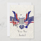 Patriottische Amerikaanse adelaar en vlag Kaart (Voorkant)