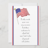 Patriottische Amerikaanse adelaar en vlag Kaart (Achterkant)