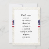 Patriottische Amerikaanse adelaar en vlag Kaart (Achterkant)