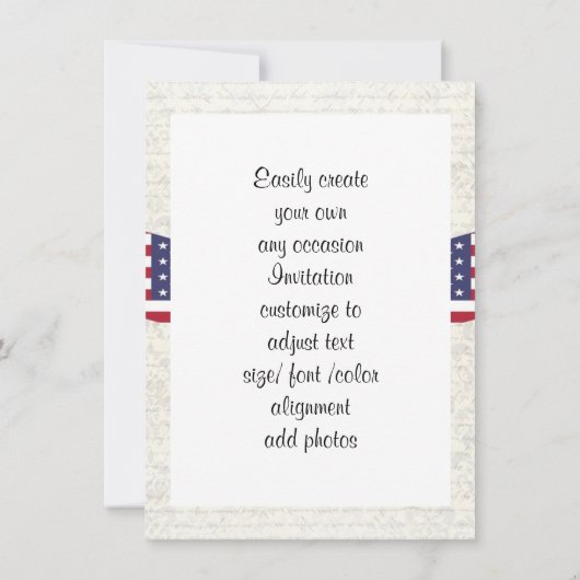 Patriottische Amerikaanse adelaar en vlag Kaart (Achterkant)