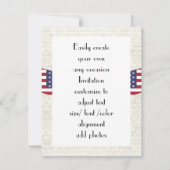 Patriottische Amerikaanse adelaar en vlag Kaart (Achterkant)