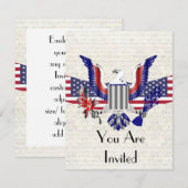 Patriottische Amerikaanse adelaar en vlag Kaart (Voorkant / Achterkant)