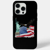 Patriottische Amerikaanse adelaar en vlag ontwerp  Case-Mate iPhone Case (Achterkant)