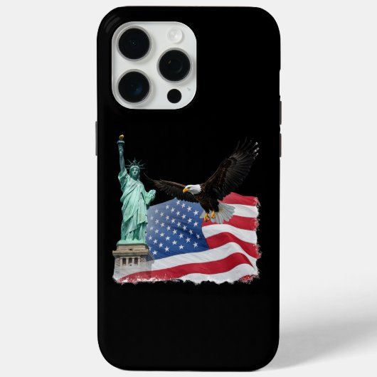 Patriottische Amerikaanse adelaar en vlag ontwerp  Case-Mate iPhone Case (Achterkant)