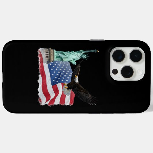Patriottische Amerikaanse adelaar en vlag ontwerp  Case-Mate iPhone Case (Achterkant (horizontaal))