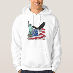 Patriottische Amerikaanse adelaar en vlag ontwerp  Hoodie