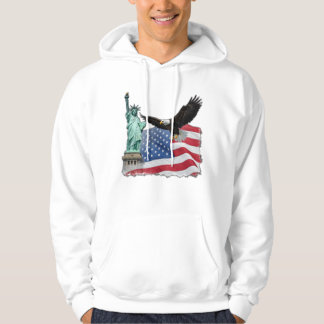 Patriottische Amerikaanse adelaar en vlag ontwerp  Hoodie