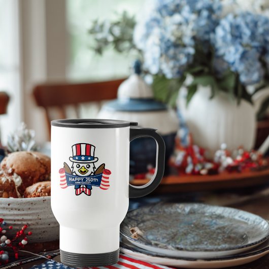 Patriottische Amerikaanse Adelaar Gefeliciteerd me Reisbeker