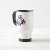 Patriottische Amerikaanse Adelaar Gefeliciteerd me Reisbeker (Voorkant links)