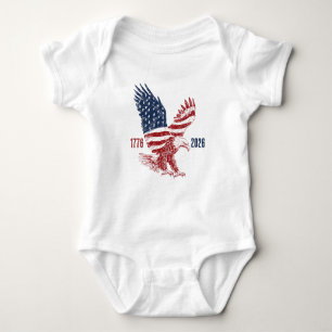 Patriottische Amerikaanse Adelaar Gefeliciteerd me Romper