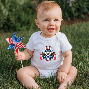 Patriottische Amerikaanse Adelaar Gefeliciteerd me Romper