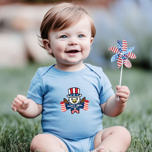Patriottische Amerikaanse Adelaar Gefeliciteerd me Romper