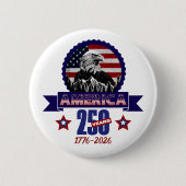 Patriottische Amerikaanse Adelaar Gefeliciteerd me Ronde Button 5,7 Cm (Voorkant)