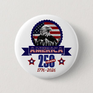Patriottische Amerikaanse Adelaar Gefeliciteerd me Ronde Button 5,7 Cm