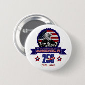Patriottische Amerikaanse Adelaar Gefeliciteerd me Ronde Button 5,7 Cm (Voorkant /achterkant)