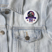 Patriottische Amerikaanse Adelaar Gefeliciteerd me Ronde Button 5,7 Cm (In situ)