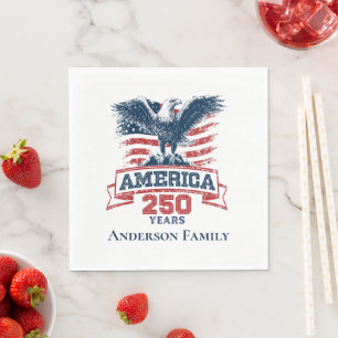 Patriottische Amerikaanse Adelaar Gefeliciteerd me Servet