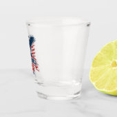 Patriottische Amerikaanse Adelaar Gefeliciteerd me Shot Glas (Rechts)