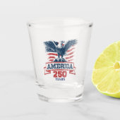 Patriottische Amerikaanse Adelaar Gefeliciteerd me Shot Glas (Voorkant)