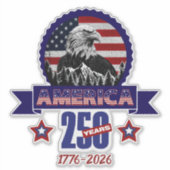 Patriottische Amerikaanse Adelaar Gefeliciteerd me Sticker (Voorkant)