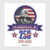 Patriottische Amerikaanse Adelaar Gefeliciteerd me Sticker (Vel)