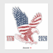 Patriottische Amerikaanse Adelaar Gefeliciteerd me Sticker (Vel)