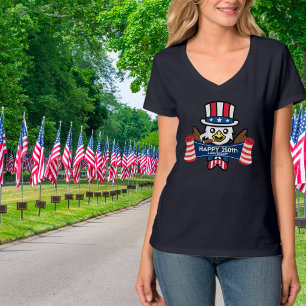Patriottische Amerikaanse Adelaar Gefeliciteerd me T-shirt