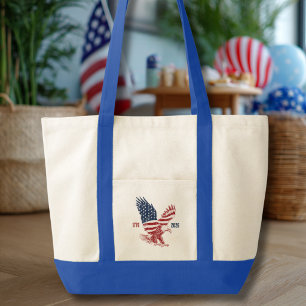 Patriottische Amerikaanse Adelaar Gefeliciteerd me Tote Bag