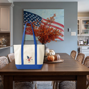 Patriottische Amerikaanse Adelaar Gelukkig 250-jar Tote Bag