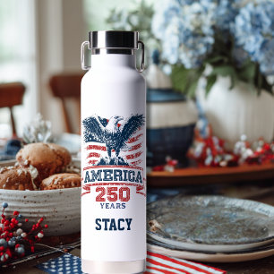 Patriottische Amerikaanse Adelaar Gelukkig 250-jar Waterfles