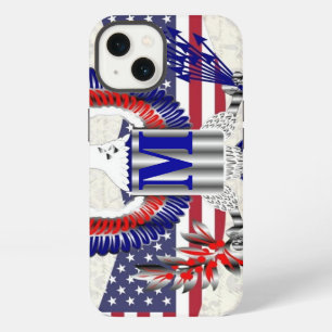 Patriottische Amerikaanse adelaar gepersonaliseerd iPhone 13 Hoesje