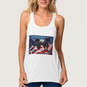 Patriottische Amerikaanse Adelaar God Zegen Amerik Tanktop