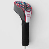 Patriottische Amerikaanse Adelaar Golfheadcover (Schuin)
