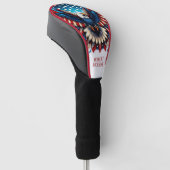 Patriottische Amerikaanse Adelaar Golfheadcover (Schuin)